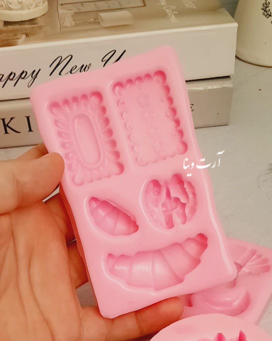 قالب سیلیکونی مدل بیسکوئیت و کروسان کد 0075