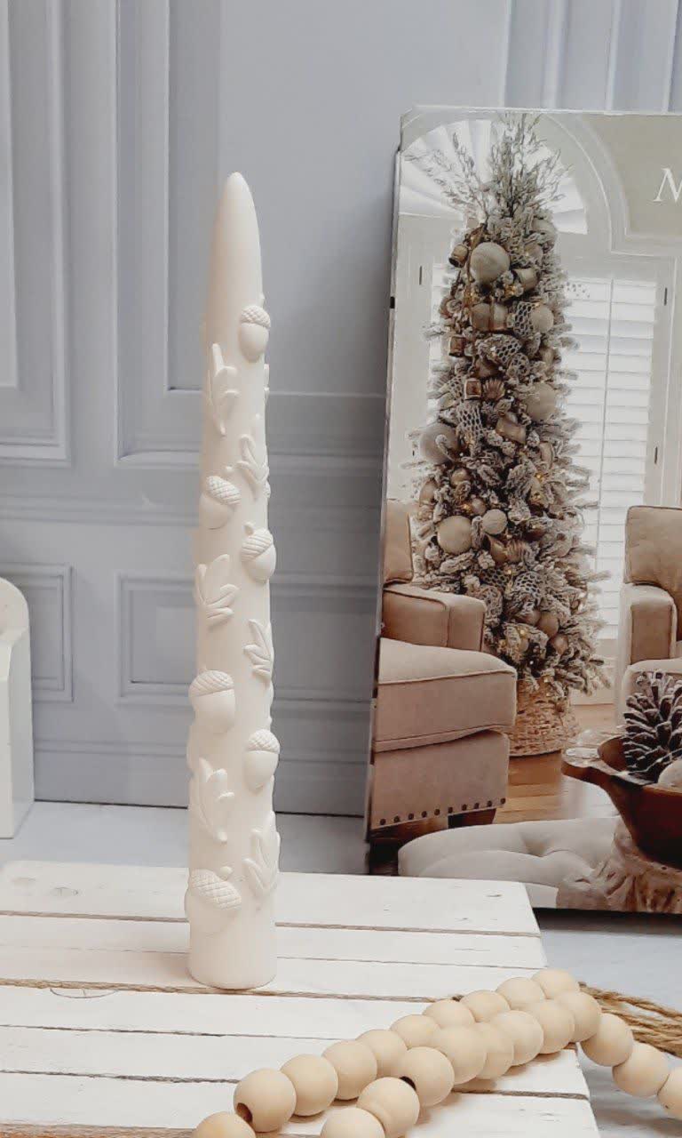 قالب سیلیکونی مدل شمع قلمی طرح بلوط کد 0073