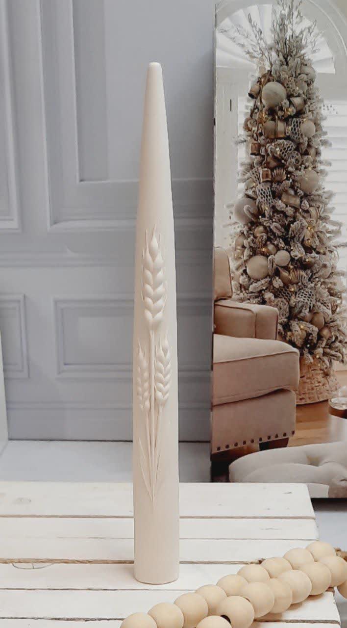 قالب سیلیکونی مدل شمع قلمی طرح گندم کد 0072