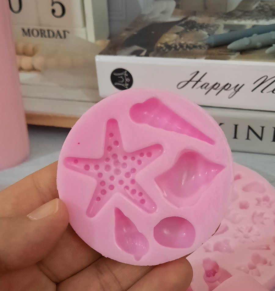 قالب سیلیکونی مدل صدف و ستاره دریایی کد 0136