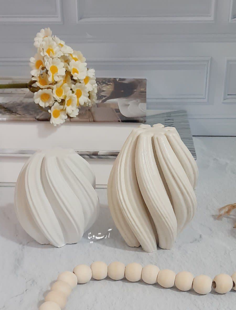 قالب سیلیکونی مدل شمع موج دار کد 0081